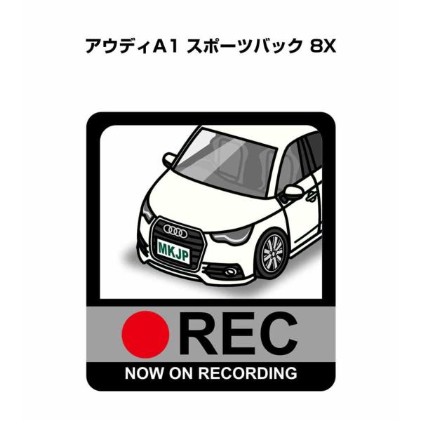 MKJP ドラレコステッカー 2枚入り 外車 アウディA1 スポーツバック 8X  ゆうメール送料無料