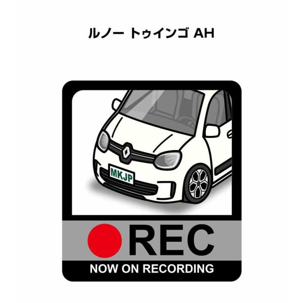 MKJP ドラレコステッカー 2枚入り 外車 ルノー トゥインゴ AH  ゆうメール送料無料