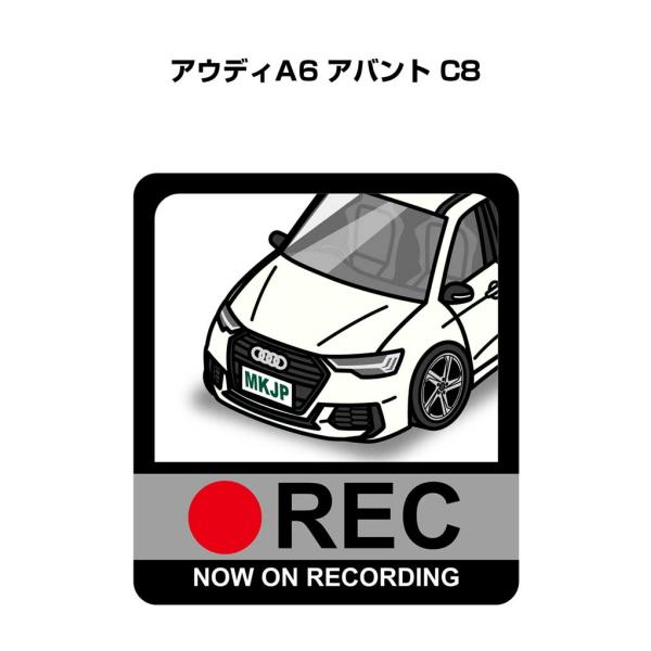 MKJP ドラレコステッカー 2枚入り 外車 アウディA6 アバント C8  ゆうメール送料無料