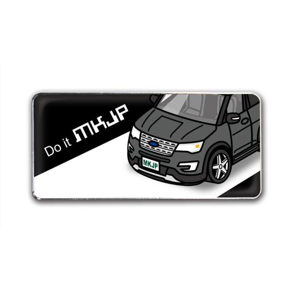 MKJP エンブレム 2個入り 外車 フォードエクスプローラ 1FM5K 後期ベース：ブラック フロントアップ 車カラー：ブラック ゆうメール送料無料