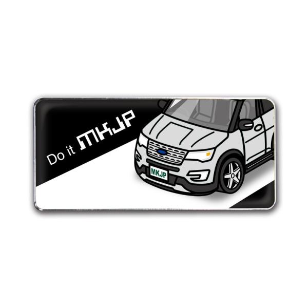 MKJP エンブレム 2個入り 外車 フォードエクスプローラ 1FM5K 後期ベース：ブラック フロントアップ 車カラー：シルバー ゆうメール送料無料