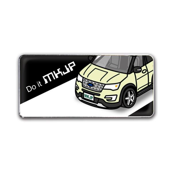 MKJP エンブレム 2個入り 外車 フォードエクスプローラ 1FM5K 後期ベース：ブラック フロントアップ 車カラー：クリーム ゆうメール送料無料