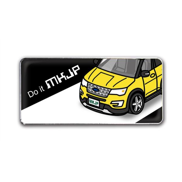 MKJP エンブレム 2個入り 外車 フォードエクスプローラ 1FM5K 後期ベース：ブラック フロントアップ 車カラー：イエロー ゆうメール送料無料