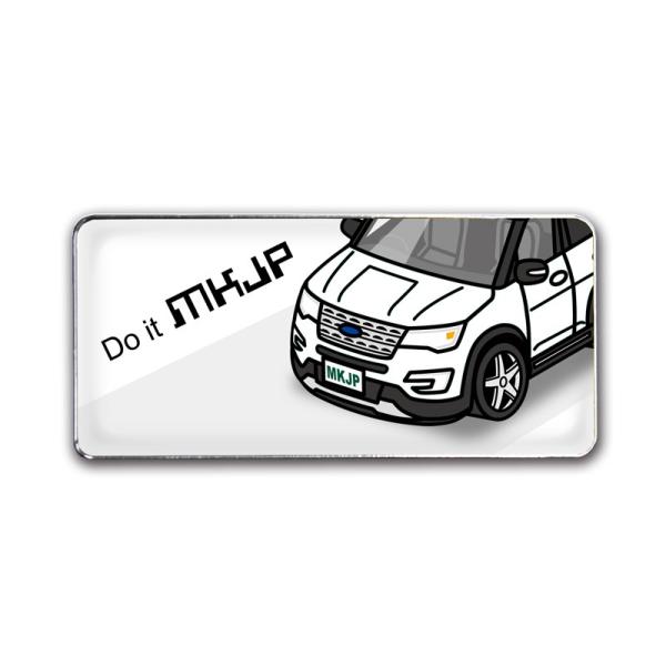 MKJP エンブレム 2個入り 外車 フォードエクスプローラ 1FM5K 後期ベース：ホワイト フロントアップ 車カラー：ホワイト ゆうメール送料無料