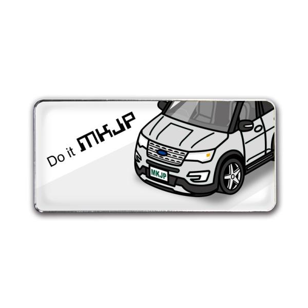 MKJP エンブレム 2個入り 外車 フォードエクスプローラ 1FM5K 後期ベース：ホワイト フロントアップ 車カラー：シルバー ゆうメール送料無料