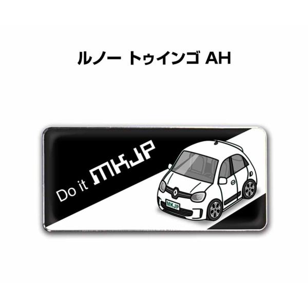 MKJP 車種別エンブレム 2個入り　H25mm×W55mm 外車 ルノー トゥインゴ AH  ゆうメール送料無料