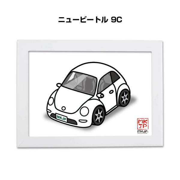 Mkjp イラストa5 フレーム付き 外車 ニュービートル 9c ゆうメール送料無料 Illust A5 0149 ドレスアップパーツショップmkjp 通販 Yahoo ショッピング