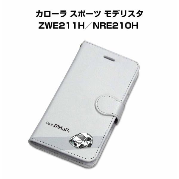 MKJP iPhoneケース 手帳タイプ  iPhone15 iPhone14 iPhone13 iPhone12 トヨタ カローラ スポーツ モデリスタ ZWE211H／NRE210H  ゆうパケット送料無料