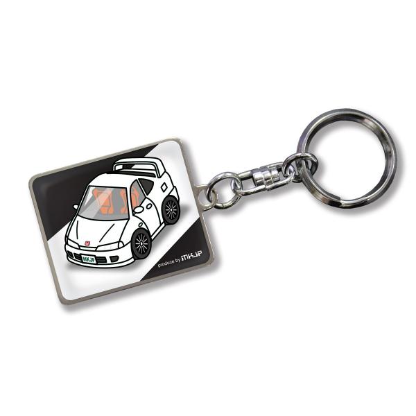 MKJP カスタムキーホルダー ホンダ インテグラタイプR DC2 車カラー：ホワイト ゆうメール送料無料