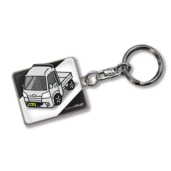 MKJP カスタムキーホルダー ダイハツ ハイゼットトラックJUMBO 車カラー：シルバー ゆうメール送料無料