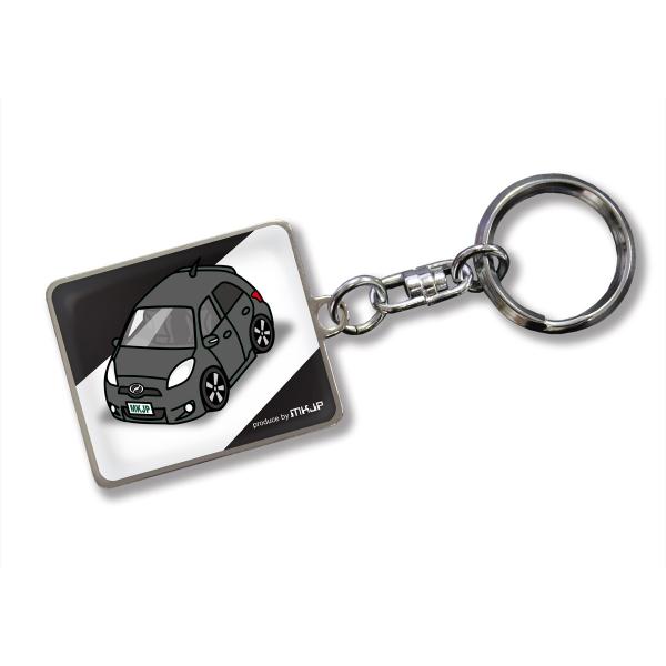 MKJP カスタムキーホルダー トヨタ ヴィッツ VITS RS NCP91 車カラー：ブラック ゆうメール送料無料