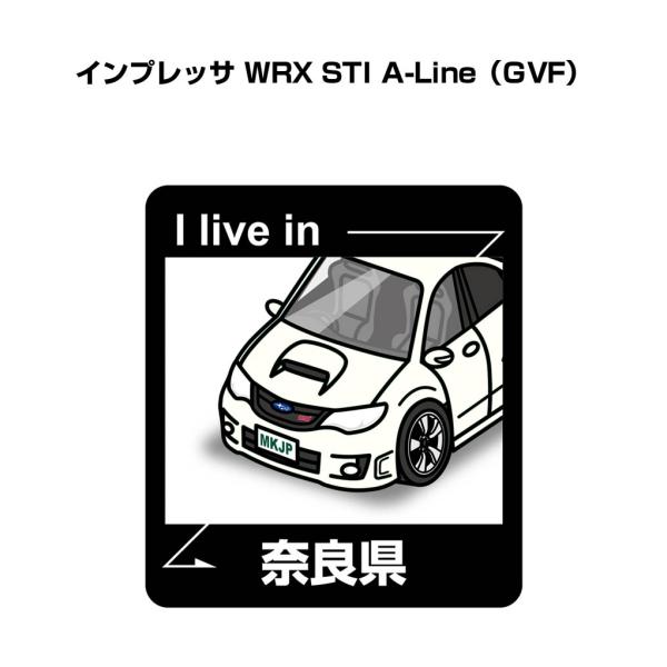 MKJP 在住ステッカー 2枚入り スバル インプレッサ WRX STI A-Line GVF