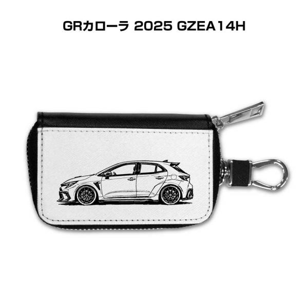 スマートキーケース シルエット 手書き風 デッサン シンプル プレゼント 車 イベント GRカローラ 2025 GZEA14H  ゆうパケット送料無料
