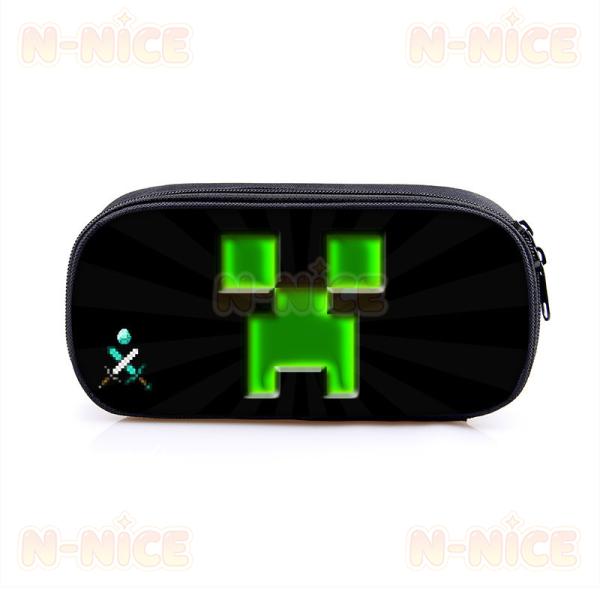 【互換品】マインクラフトグッズ minecraft マインクラフト クリーパー ペンケース 筆箱 ペンシルポーチ 筆入れ えんぴつ箱 鉛筆入れ マイクラゲーム