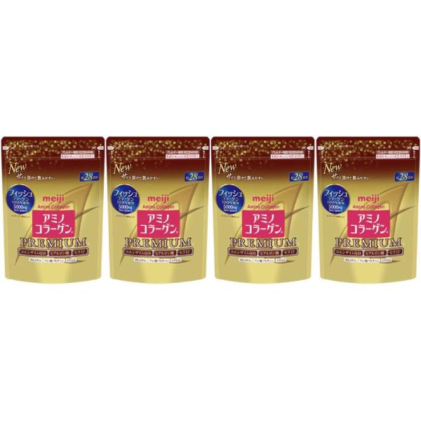 明治 meiji アミノコラーゲン プレミアム 約28日分 196g 4個セット