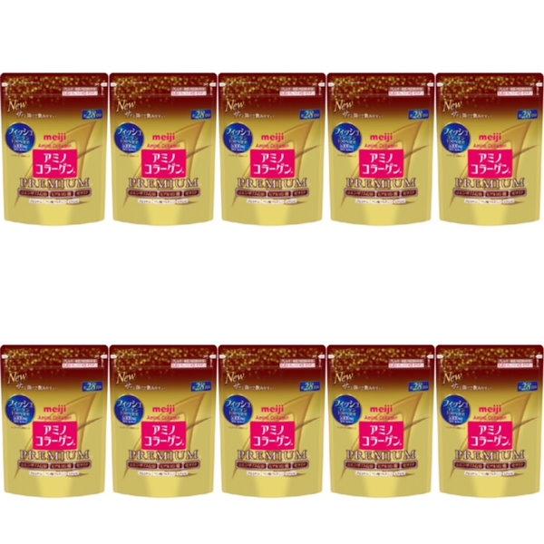 明治 meiji アミノコラーゲン プレミアム 約28日分 196g 10個セット
