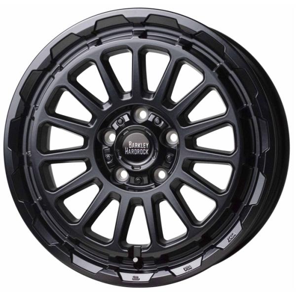 17インチ 5穴 114.3 7J BARKLEY HARDROCK RIZARD セミグロスブラック ホイール単品 4本セット