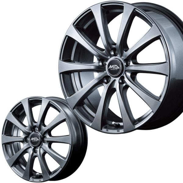 ホイール単品 4本セット 15インチ 5穴車用 ユーロスピード G10 メタリックグレー