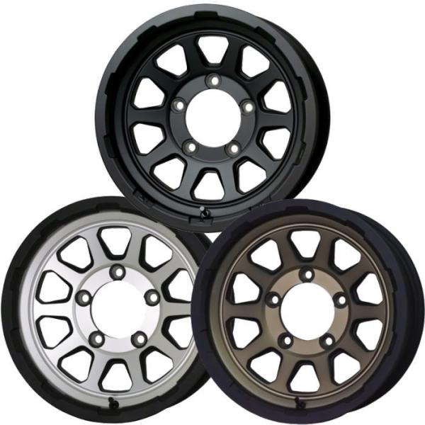 11月末入荷予定 ホイール単品 4本セット 15インチ ジムニーシエラ用 マッドクロス レンジャー ブラックorシルバーorブロンズ