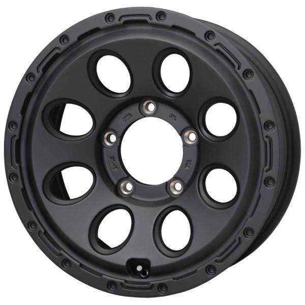 ジムニー/シエラ等 16インチ 5穴 139.7 5.5J/6J マッドクロス リーコン マットブラック ホイール単品 4本セット