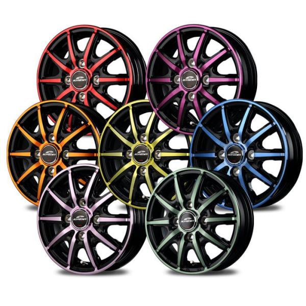 14インチ 4穴 100 4.5J シュナイダー RX10-K ホイール単品 4本 14インチ 4穴 100 4.5J シュナイダー RX10-K ホイール単品 4本