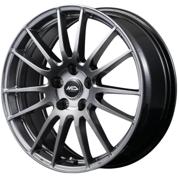 ホイール単品 1本 17インチ 6.5J+40 5H-120 トヨタ純正ナット用M14平面座 MID WHEELES GriD メタリックグレー