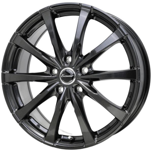ホイール単品 4本セット 16インチ 6.5J+37 5H-114.3 トヨタ純正ナット用平面座 Exceeder E08 グロスガンメタ