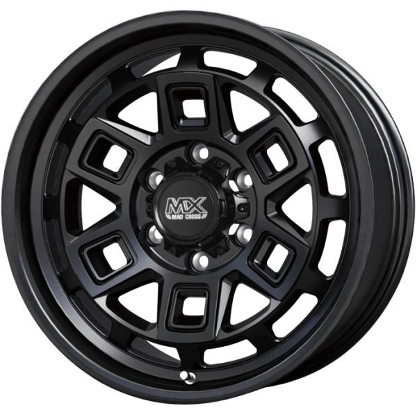 ホイール単品 4本セット 15インチ 6J+33 6H-139.7 MADCROSS AEVER マットブラック