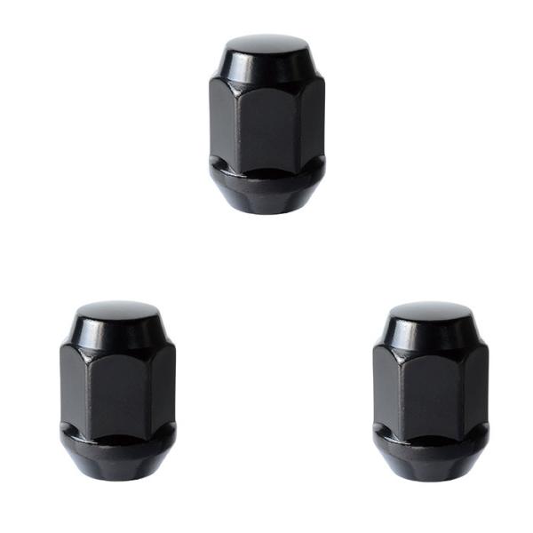 特価品 ホイールナット 3個 ブラック M12×P1.25 19HEX 60度テーパー 袋タイプ 31mm ジムニー スペアタイヤ固定用