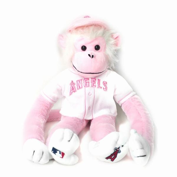 MLB エンゼルス ラリーモンキー ぬいぐるみ ピンク : プロ野球 
