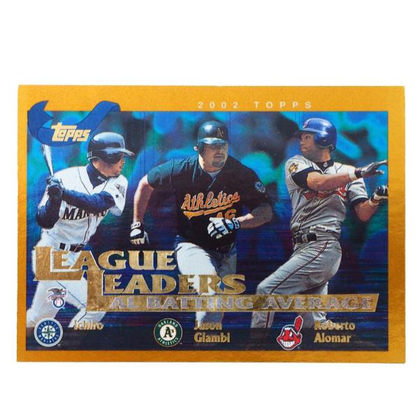 MLB �g���[�f�B���O�J�[�h/�X�|�[�c�J�[�h 2001 League Leaders #337 Ichiro Giambi Alomer Topps
