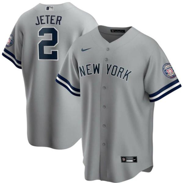 MLB デレク・ジーター ニューヨーク・ヤンキース ユニフォーム/ジャージ 2020 殿堂入り レプリカ ナイキ/Nike グレー :mlb