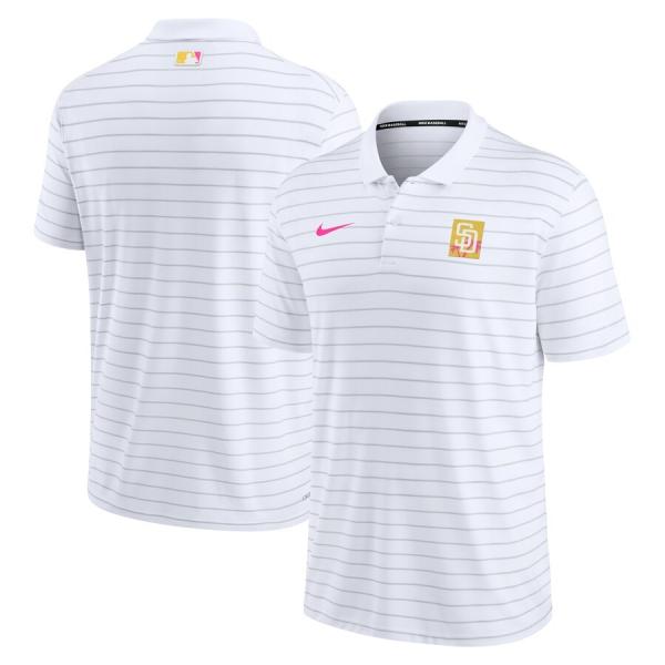 MLB パドレス ポロシャツ 2022 シティーコネクト City Connect オーセンティック ストライプ ナイキ/Nike ホワイト