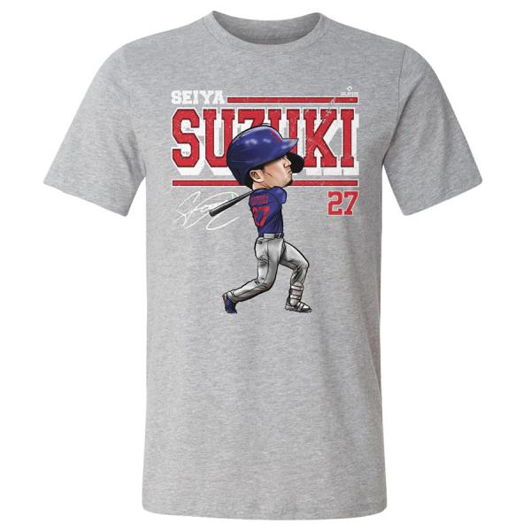 MLB 鈴木誠也 カブス Tシャツ Cartoon T-Shirt 500Level グレー 23wbsf 