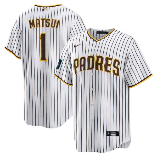 MLB 松井裕樹 パドレス ユニフォーム 2024 MLB World Tour ソウルシリーズ ホーム レプリカ ナイキ/Nike ホワイト【240408PC】