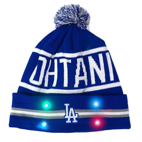 MLB 大谷翔平 ドジャース ニットキャップ ライトアップ LED Light Up