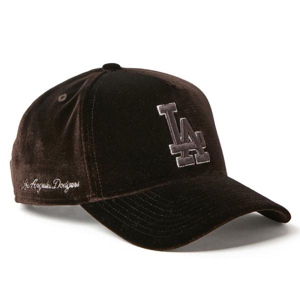 MLB ドジャース キャップ ベルベット 9FORTY A-Frame Snapback Hat ニューエラ/New Era ブラウン