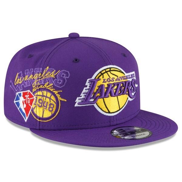 NEW ERA NBA レイカーズ キャップ バック ハーフ スナップバック 75 