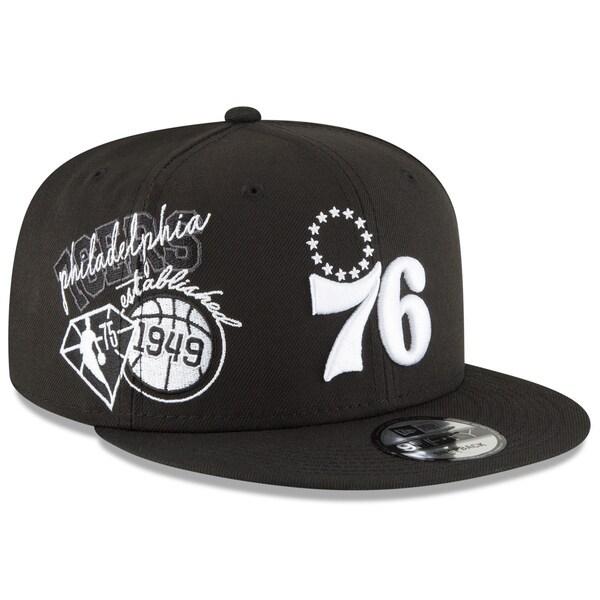 NEW ERA NBA 76ers キャップ バック ハーフ スナップバック 75周年 
