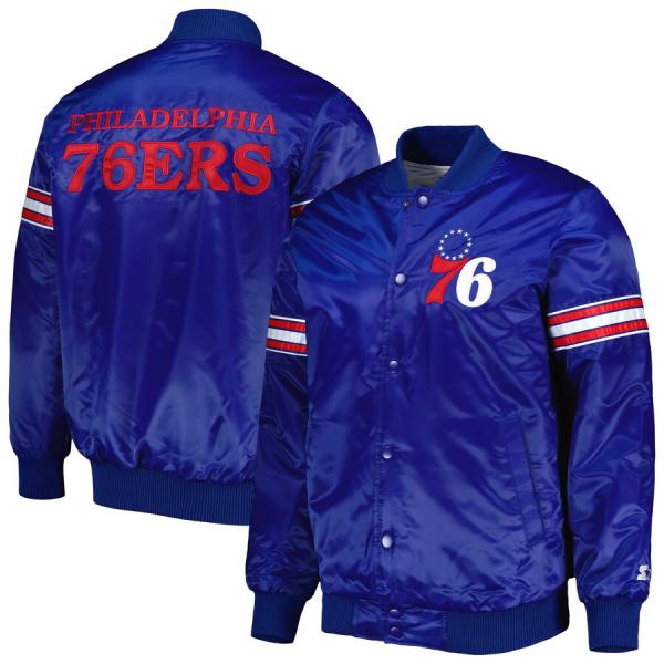 NBA 76ers スタジャン ピックアンドロール バーシティ サテン