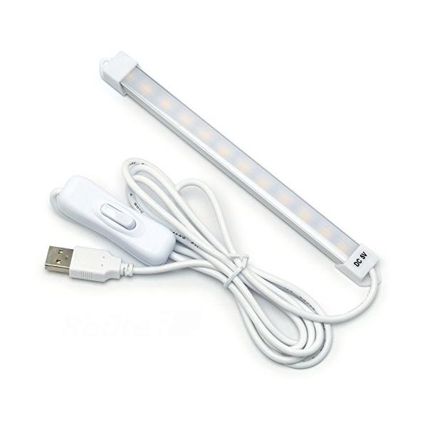 コレクションケースや棚下を広く明るく照らすことができる長さ17cmのLEDライトです。USB電源*またはパソコンのUSBポートで動作します。 （*USB電源は商品に含まれておりません。）本体は軽量で、省エネ設計です。ケーブルの中間にスイッチ...