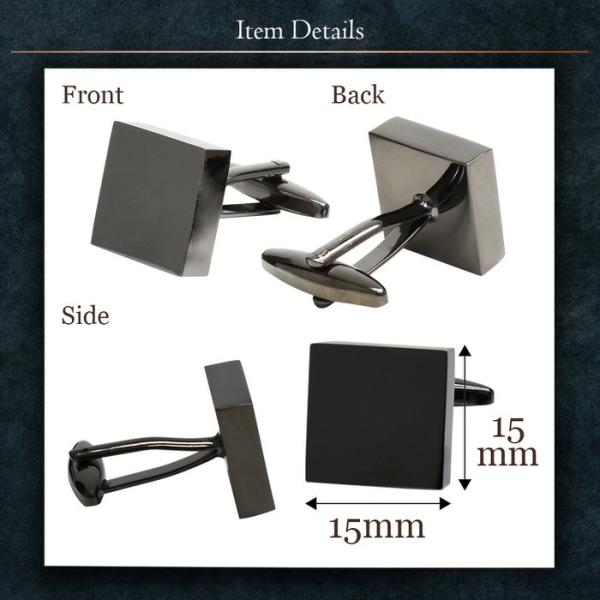 カフス シンプル スクエア ブラック カフスボタン カフスボタン メンズ 大人の男 結婚式 パーティー 付け方 プレゼント 上司 ギフト セット ダブルカフス Buyee Buyee Japanese Proxy Service Buy From Japan Bot Online