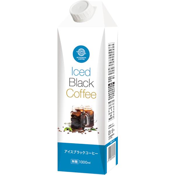 三本珈琲　アイスブラックコーヒー 無糖　1000ml　【三本コーヒー アイスコーヒー リキッド】【gs】