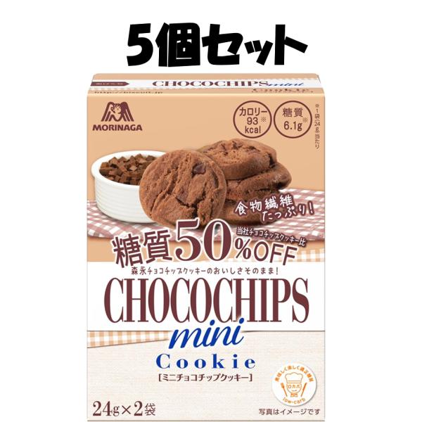 森永製菓 チョコチップクッキー糖質50％オフ 48g×5個