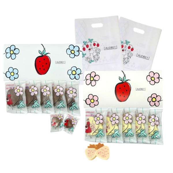 オードリー お菓子 ハローベリー 2種各1箱（ホワイトチョコ&amp;ミルクチョコ）各5個入さわやかな苺の香りと、まろやかな酸味をより一層味わっていただけるよう、つぶつぶ苺を増量しました。苺が持つ果実本来の清涼感が、口の中いっぱいに広がりま...