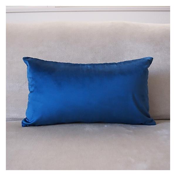 クッションカバー 長方形 水色 ブルー 49.5×30 無地 シンプル 送料無料 ネイビーブルー30cm×50cm クッションカバー 単品 長方形 無地