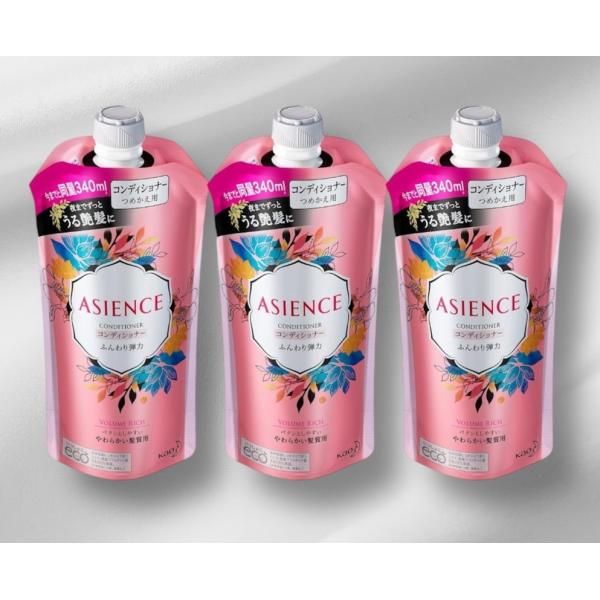 アジエンス コンディショナー ふんわり弾力タイプ つめかえ 340ml ×11個 ASIENCE アジエンス コンディショナー ふんわり弾力タイプ