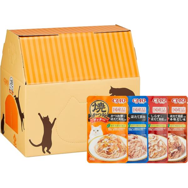 Figaro(フィガロ) 焼かつおディナーバラエティ 50g×48袋 猫用 パウチ