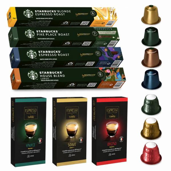 ネスプレッソ互換 カプセルコーヒー 20カプセル 7種アソート スターバックス カフィタリー 飲み比べ