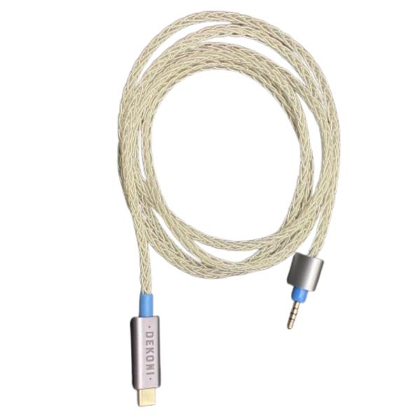 DEKONI AUDIO/Ensemble Cables HP-Split USB-C シルバー（長さ130cm）【CBZ-HP-52-TW-USBC】